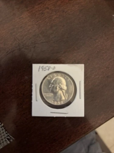 1958 D Washington Quarter BU Uncirculated Mint State 90% Silver 25c US Coin