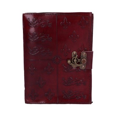 Nemesis Now Lockable Red Leather Medieval Embossed Journal, us:one Size, Burgund