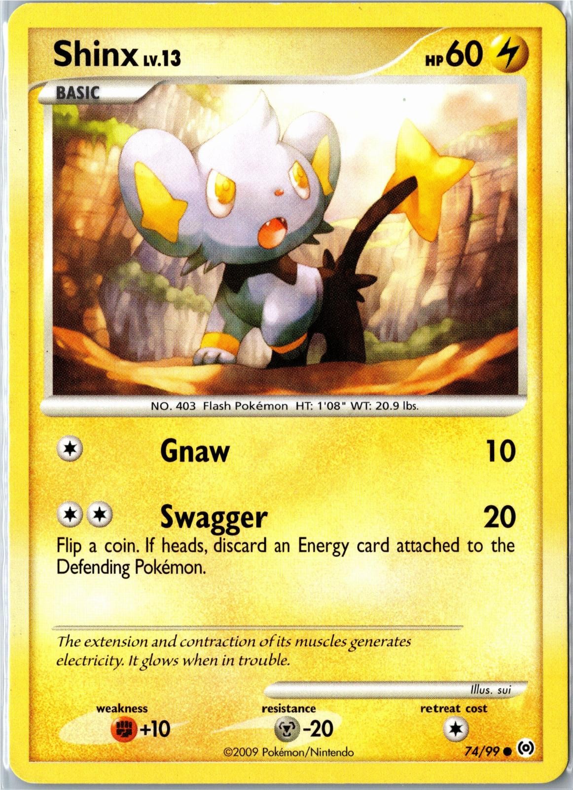Pokemon Card - Shinx 74/99 Arceus Common Heavily Played