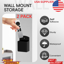 2PCS Adhesive Wall Mounted Smart TV Remote Control Holder Organizer Storage Case