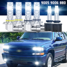 For Tahoe 2001-2006 6x Combo LED Headlight High Low Beam Fog Light Bulbs