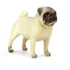 Pug Dog Toy Action Figure Small Animal Figurine Doll Gift for Kids