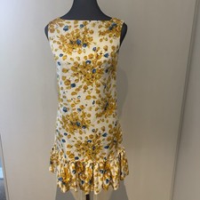 Vintage bettina liano 100% Silk Size 6 - 70s Style Floral Dress