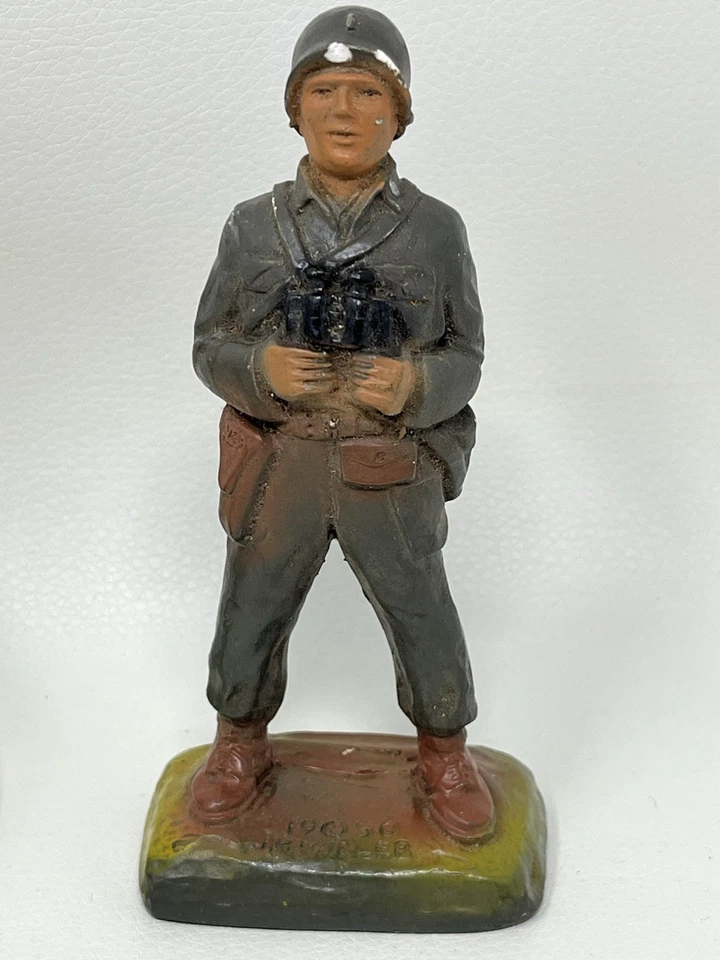 11, J.H. MILLER AÑOS 50 TIZA EJÉRCITO DE EE. UU. SEGUNDA GUERRA MUNDIAL FIGURAS FIRMADAS DE COLECCIÓN, Soldado Foto 2 de 4