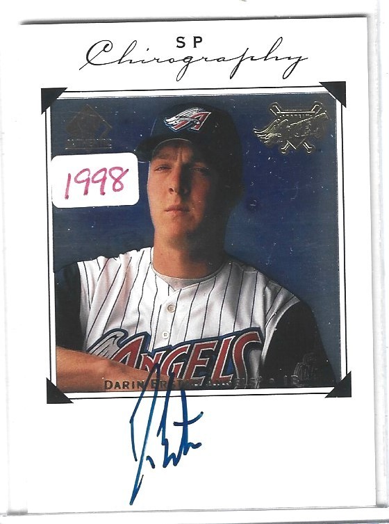 1998 Upper Deck SP Chirography Darin Erstad Angels Baseball Autograph Auto #DE