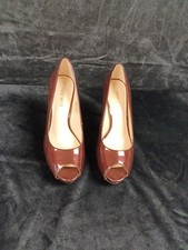 Nine West Stiletto Qtpie Metallic Maroon Wine Color Size 6M Women’s Shoes W/box