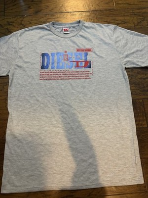 Vintage Diesel Sport Gray Men s T Shirt Fits XL Y2K Grunge Alternative