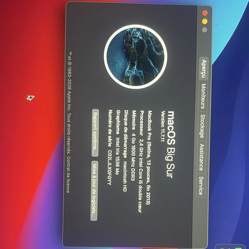 Apple MacBook Pro 13" 2013 · i5 · 4GB · 500GB, photo 4 sur 4