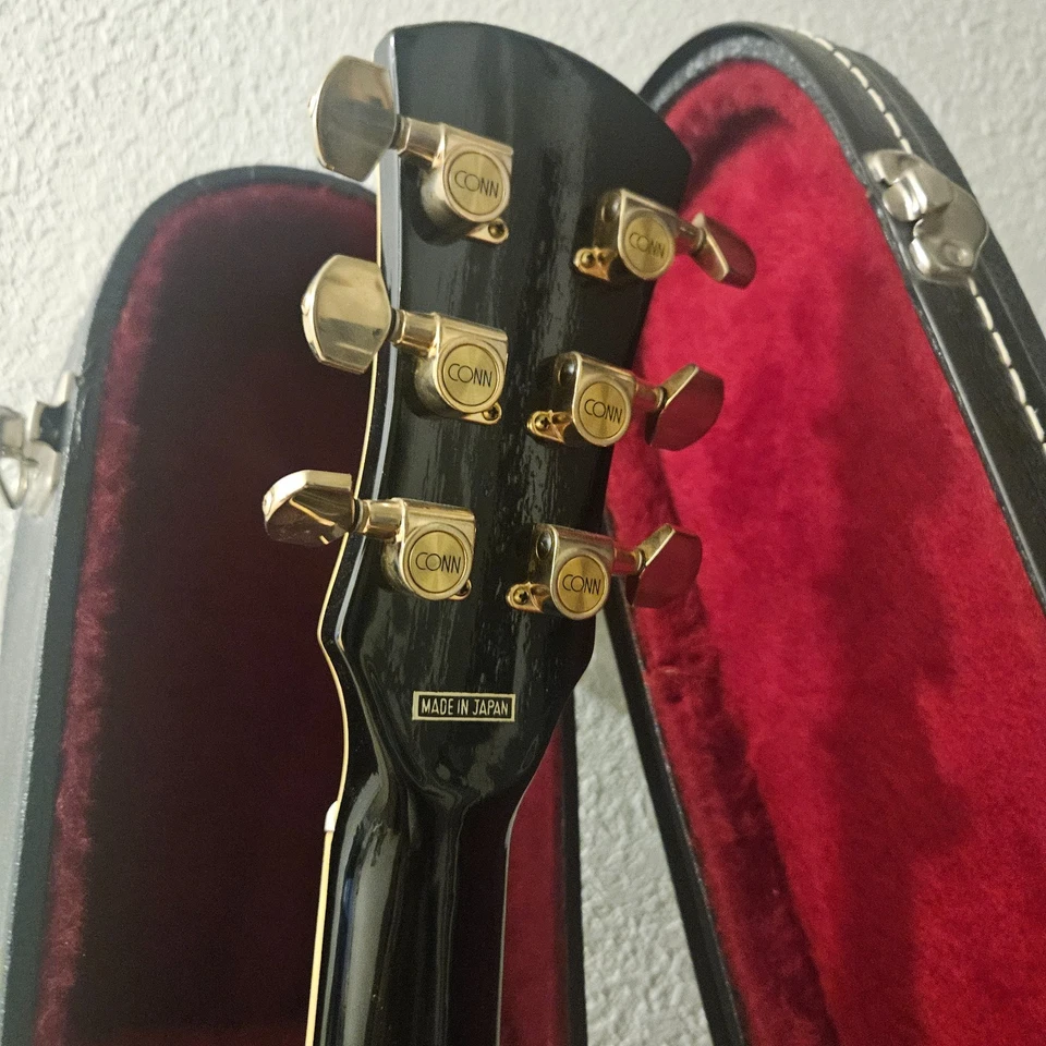 Demanda de Japón Les-Paul años 80 de colección - guitarra ébano - oro - artículo raro personalizado Foto 4 de 4