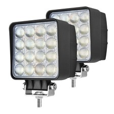 Most Efficient Floodlights for Off-Road Vehicles in 2025 2PACK 48W LED Work Lights, Square Flood White Pod Lights 12V/24V for Off Road...
