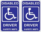 Handicap Symbol Wheelchair Disabled Driver Safety Decal 1 Pair of Stickers p391