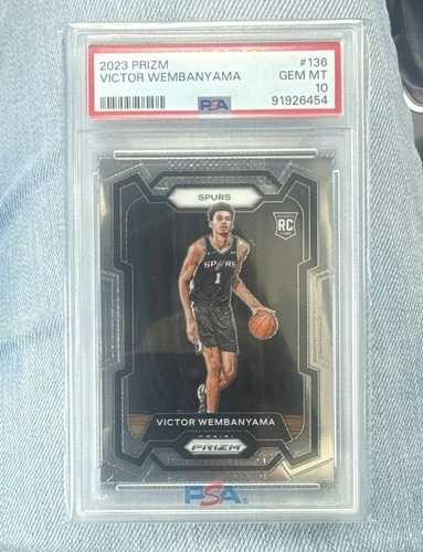 Panini 2023-24 Prizm Victor Wembanyama RC Base #136 PSA 10