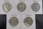 New Listing1964‑D Kennedy Half Dollar Lot (5 Coins) – 90% Silver – Circulated, Nice Detail