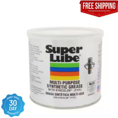 Super Lube 41160 Synthetic Grease (NLGI 2), 14.1 oz Canister, Translucent White