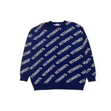 Vetements Allover Logo Knit Sweater Size Smal...