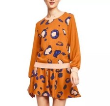 3.1 Phillip Lim Sweater Target Leopard Print Long Sleeve Top Size Medium