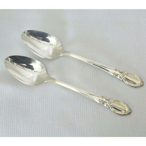 Oneida Park Lane versilbert 2 Teelöffel Floral HDL 1957 Schmuck Besteck - Bild 1 von 6