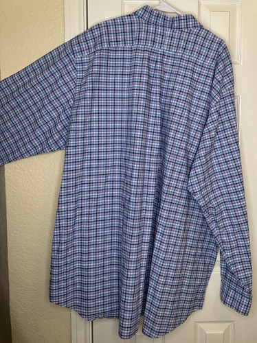 Ralph Lauren Long-Sleeve Button-Down Shirt Blue Plaid Size 4XLT - Picture 7 of 8