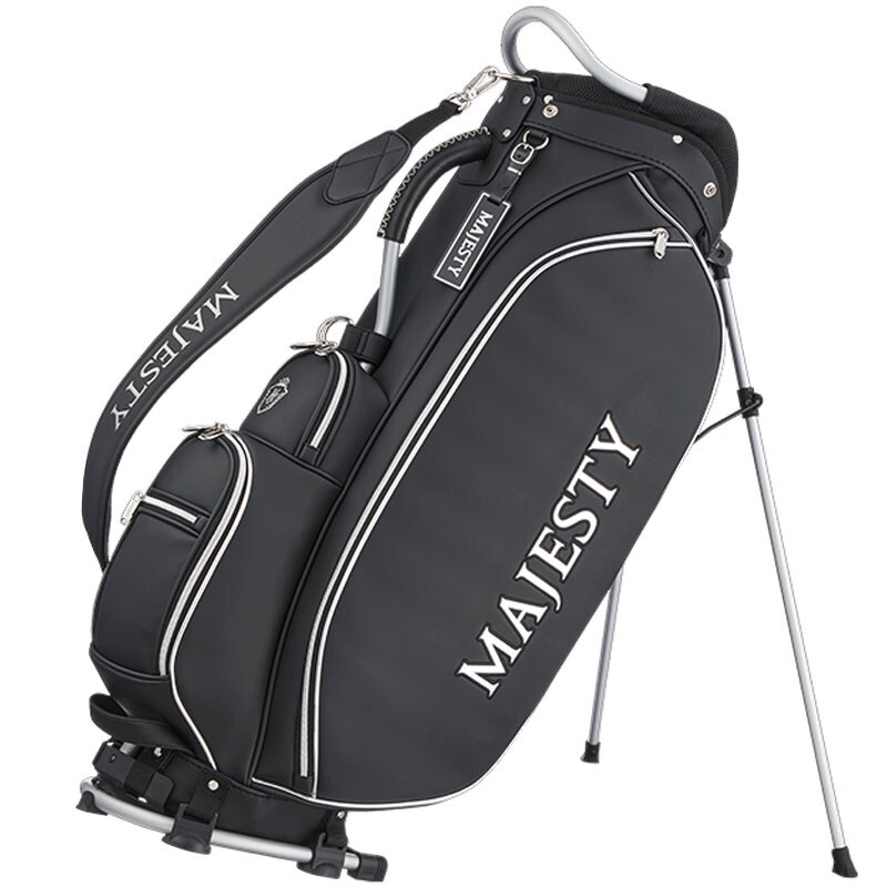Majesty Golf Ultra Smooth Black Carry Stand Bag 9 x 47in 3.2kg 