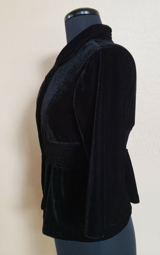 Girls Youth BCX GIRL Black Velvet 3/4 Sleeve Elastic Waist Jacket Size XL - Picture 4 of 7