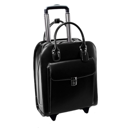 McKlein USA Uptown 15.4" Leather Vertical Wheeled Ladies' Laptop Briefcase - Picture 13 of 15