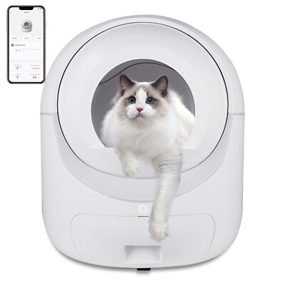 Large Automatic Smart Cat Litter Box Self-Cleaning Robot Odor