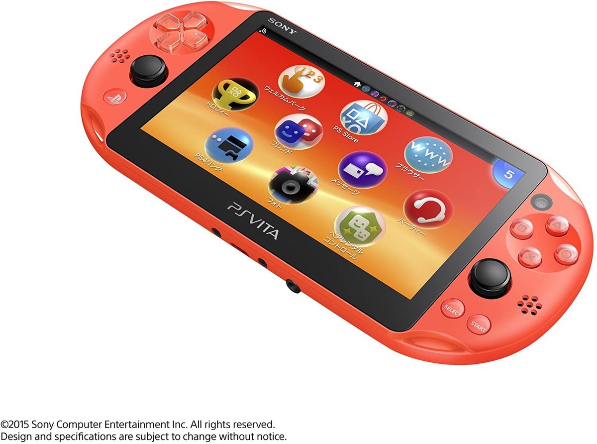 Sony PlayStation PS Vita Slim NEON ORANGE Slim PCH-2000 ZA24