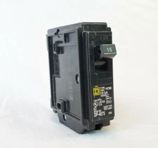 Square D 15A Single Pole Type HOM DP-4075 Circuit Breaker