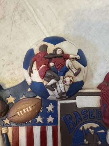 Homco 7628 Football Baseball Basketball Soccer Plastic Wall Hanging Sports Vntg - Picture 4 of 15