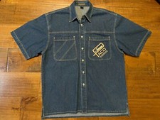 Vintage Paco Sports Jeans Hip-Hop S/S Button Up Denim Shirt - Men's XLarge XL