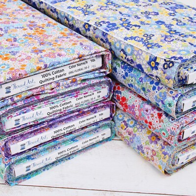 Threadart Premium Cotton Quilting Fabric Spring Picnic Collection - By the Yard