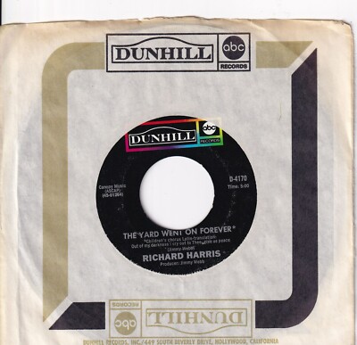 7'' Single - Richard Harris - The yard went on forever