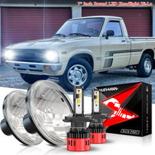 2pc 7 Round Led Headlights High Low Halo Drl For Toyota Pickup 1979 1980 1981