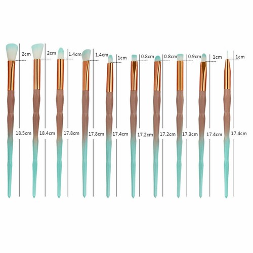 20PCS Diamond Unicorn Eyeshadow Eyebrow Blending Brush Set Eye Make-up Brushes - Picture 15 of 25