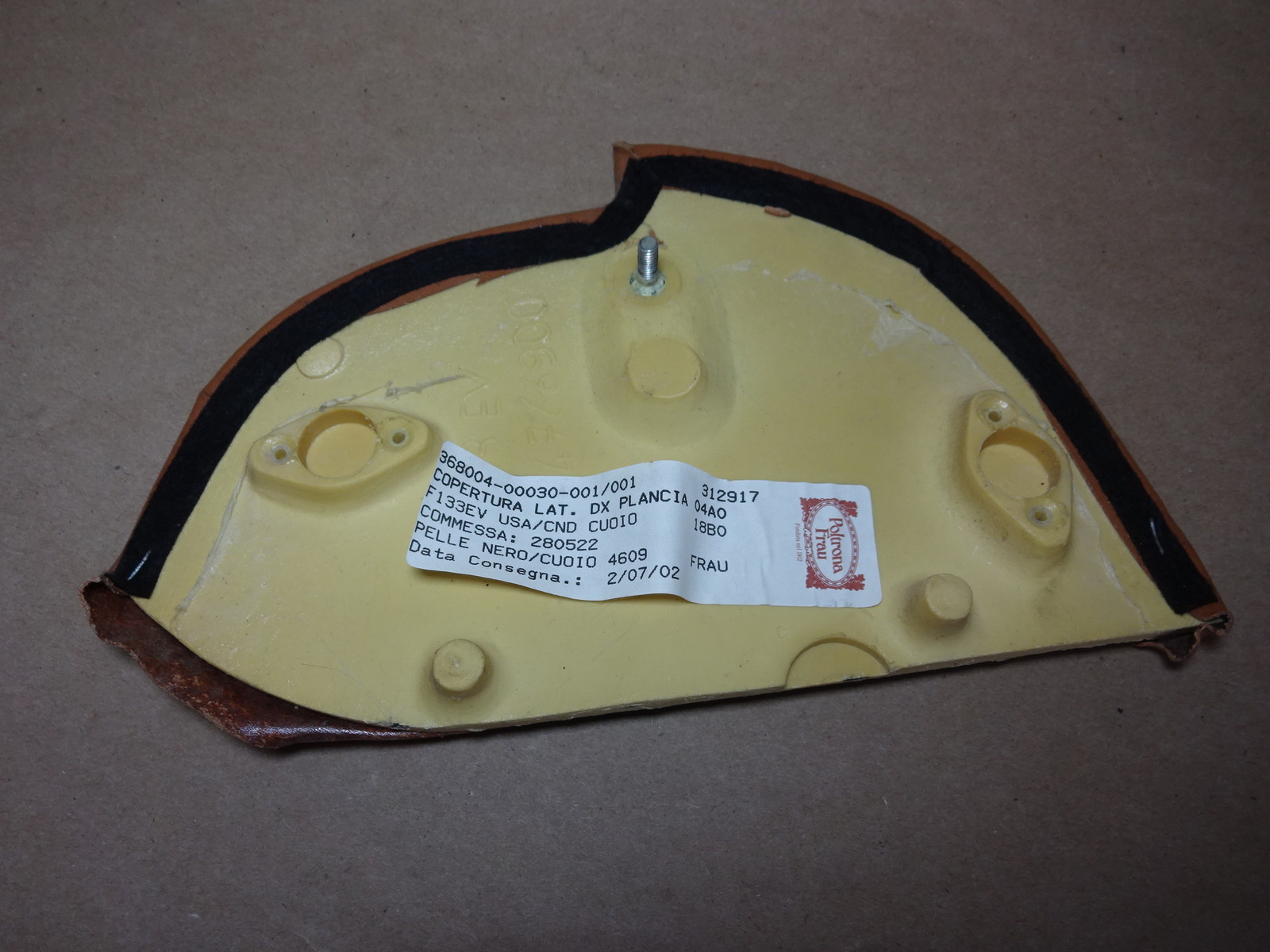 Ferrari 575 - RH Right Dash End Cover Trim # 66080700
