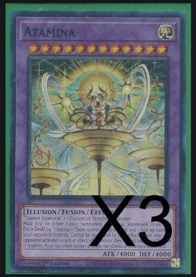 3x Azamina ALIN-EN035 1ST NM YUGIOH Alliance Insight SR
