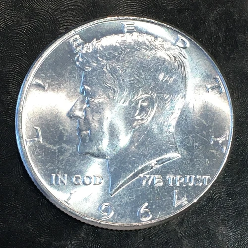 1964 Kennedy Silver Half Superb Uncirculated Silver - High Quality Scans #o953