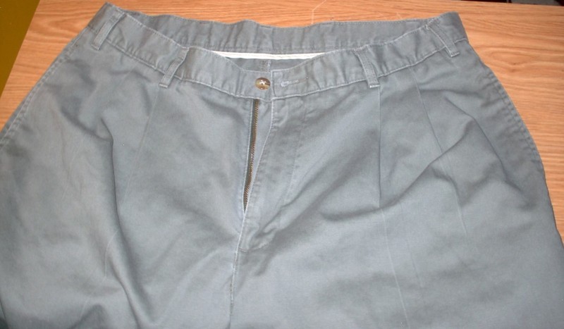 Men's Green Flat Front Khaki Chino Career Casual Pant 34x30