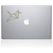 The Decal Guru Paper Crane Decal Vinyl Sticker, 13" MacBook Air, Gold
