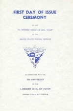 #C80 17cStatue pf Liberty Airmail Stamps First Day Ceremony  Program