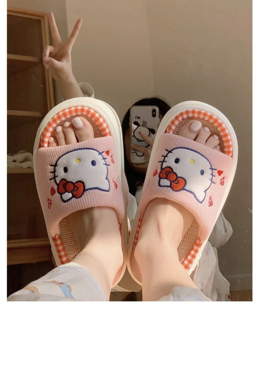 Hello kitty slippers womens sale