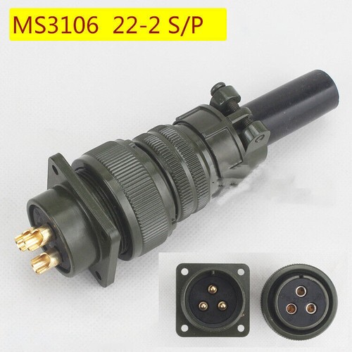 Connecteur Droit Prise Aviation MS3106A-14S-7 - 3 Cœurs - Neuf - Pour Câblage Aéronautique/audio