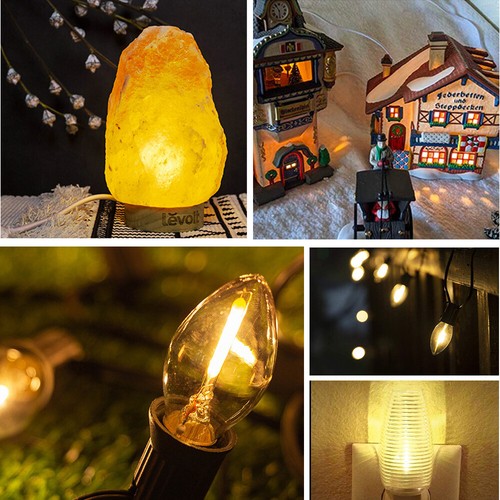 25PCS C7 LED Christmas Light Bulb Shatterproof LED BulbsWarm White  E12 2200K  - Picture 10 of 10