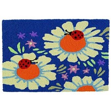 Jellybean - Indoor/Outdoor Rug - Ladybugs on Daisies