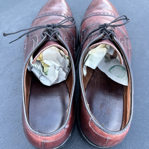 Allen Edmonds Clifton burgunderfarben Oxford Echtleder eleganter Schuh Captoe Größe 11 - Bild 5 von 10