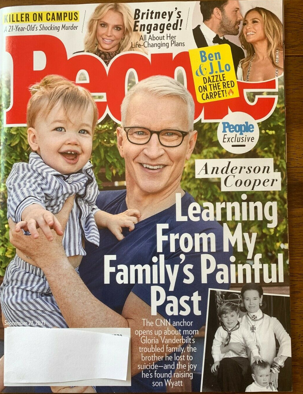 People MAGAZINE September 27 2021 Anderson Cooper CNN Britney Spears Ben J.Lo