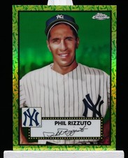 2021 Topps Chrome Platinum Phil Rizzuto Green Yellow 70th Refractor #36/99