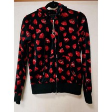 Hysteric Glamour Zip-up Hoodie Skull Strawberry Black Long Sleeve Free Size