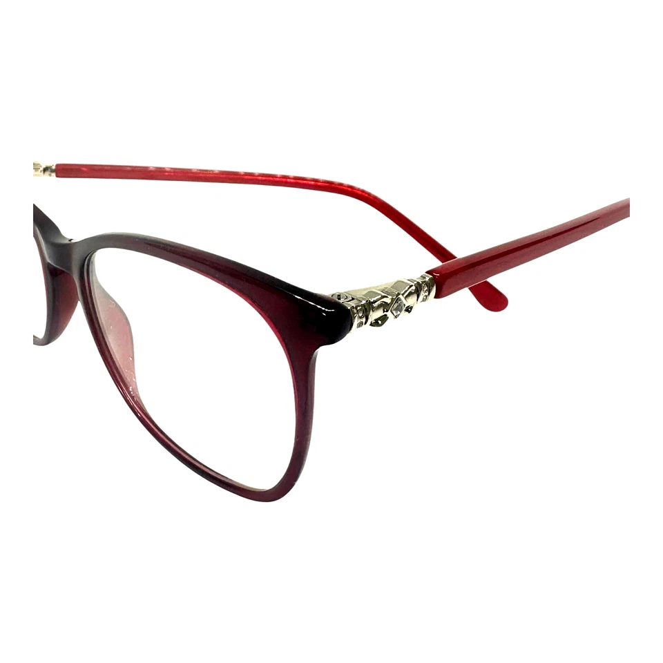 Monturas cuadradas para gafas para mujer lentes de demostración de acetato negro/plateado 52-17-140 Foto 4 de 4