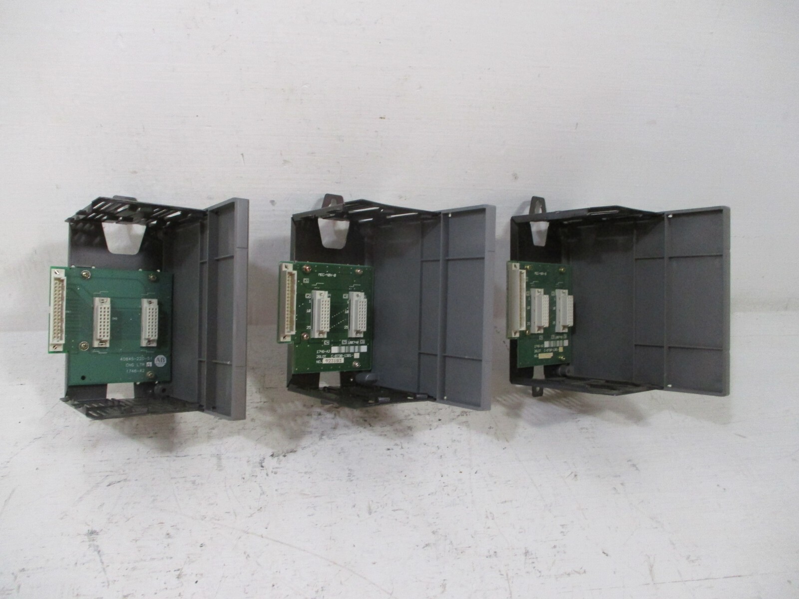 Lot of 3 Allen Bradley 1746-A2 SLC-500 2-Slot Expansion Rack for Fixed I/O Units